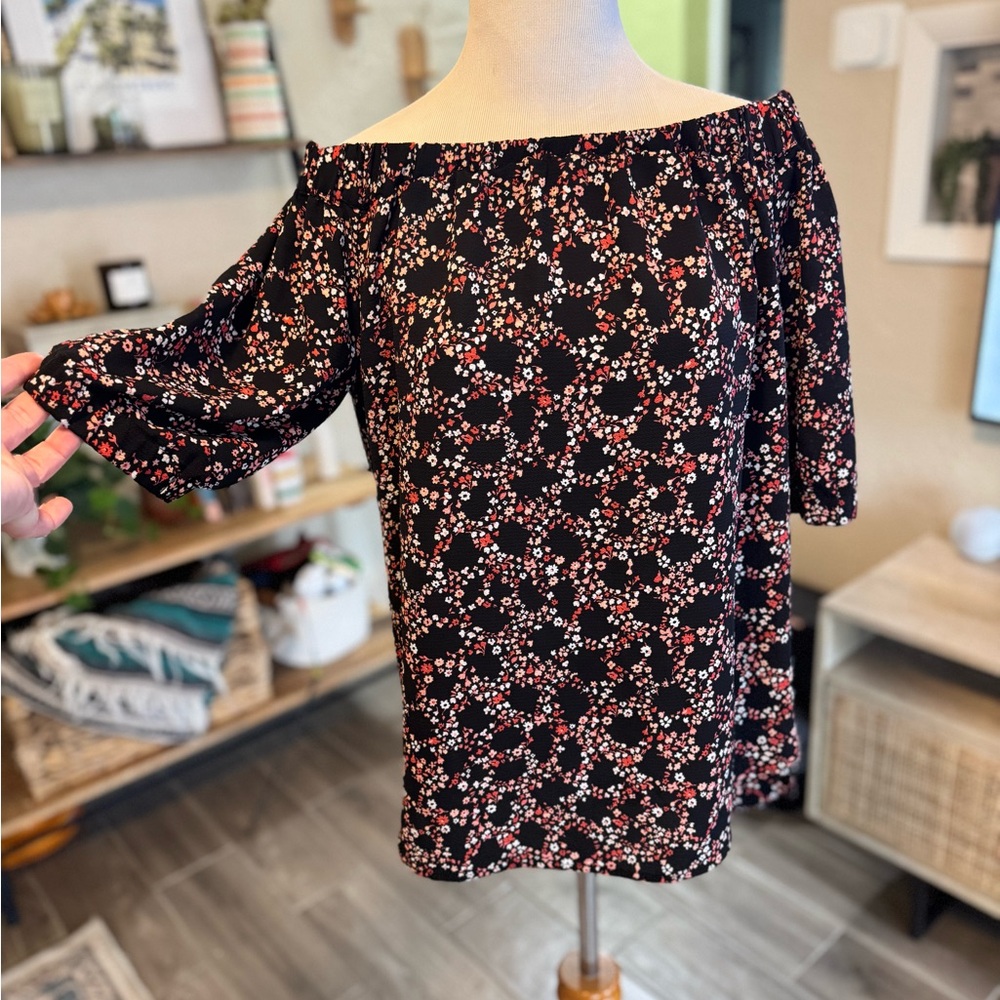 Michael Kors Floral Off-Shoulder Top
